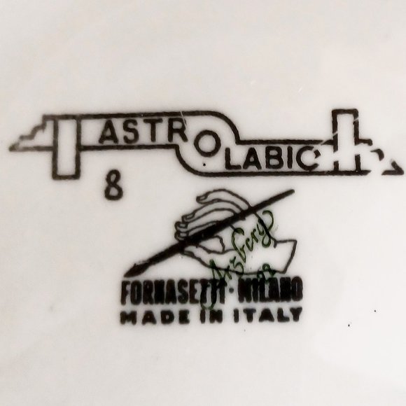 Rare find! FORNASETTI "ASTROLABIO" Plate 1960s Hand MADE IN ITALY No.8 - Picture 6 of 7